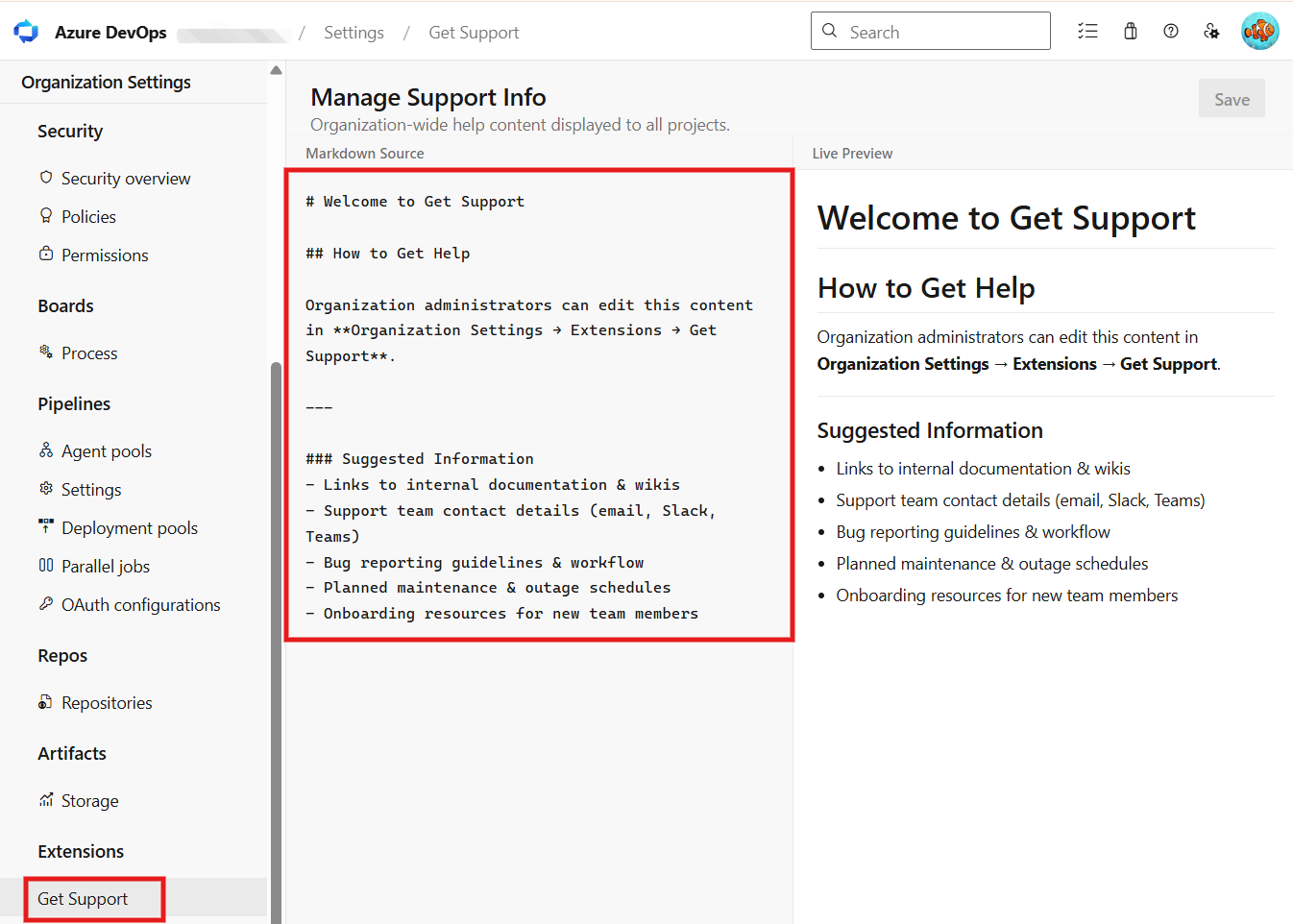 Get Support Admin Panel